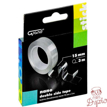 Taśma dwustronna nano 15mm x3m x1mm GRAND 130-1955