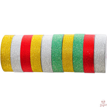 Taśma brokatowa samoprzylepna 12mm x 3m mix 10 kolorów TBS-6854 ALIGA
