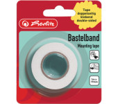 Taśma klejąca dwustronna piankowa 1m x 19mm biała, blister 300000645 HERLITZ
