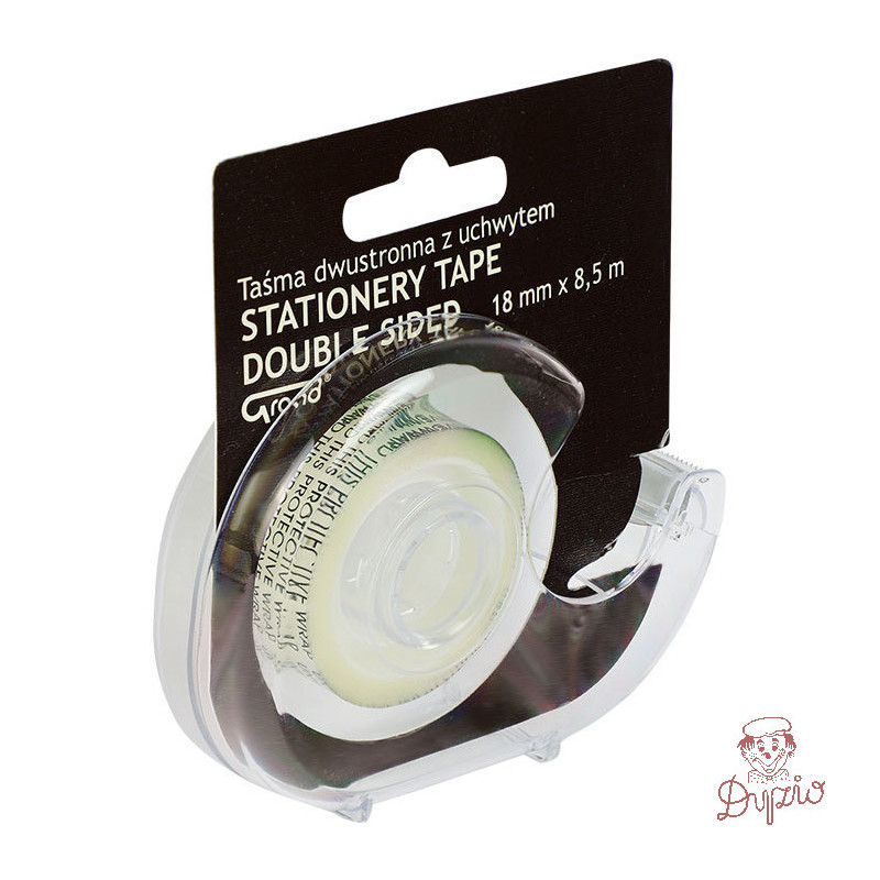 Taśma biurowa dwustronna 18mm x 8,5m z dyspenserem GRAND 130-1903