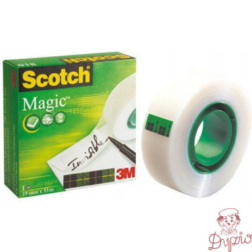 Taśma biurowa SCOTCH MAGIC 810 matowa 12x33m w pudełku 3M-70005258721