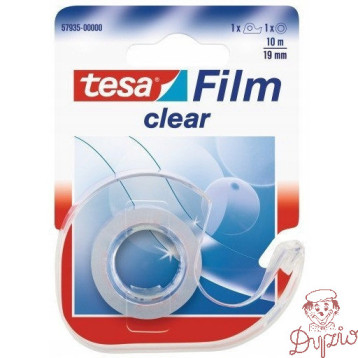 Taśma biurowa TESAfilm Clear 10m X19mm +Dyspenser 57935-00000-01 TS