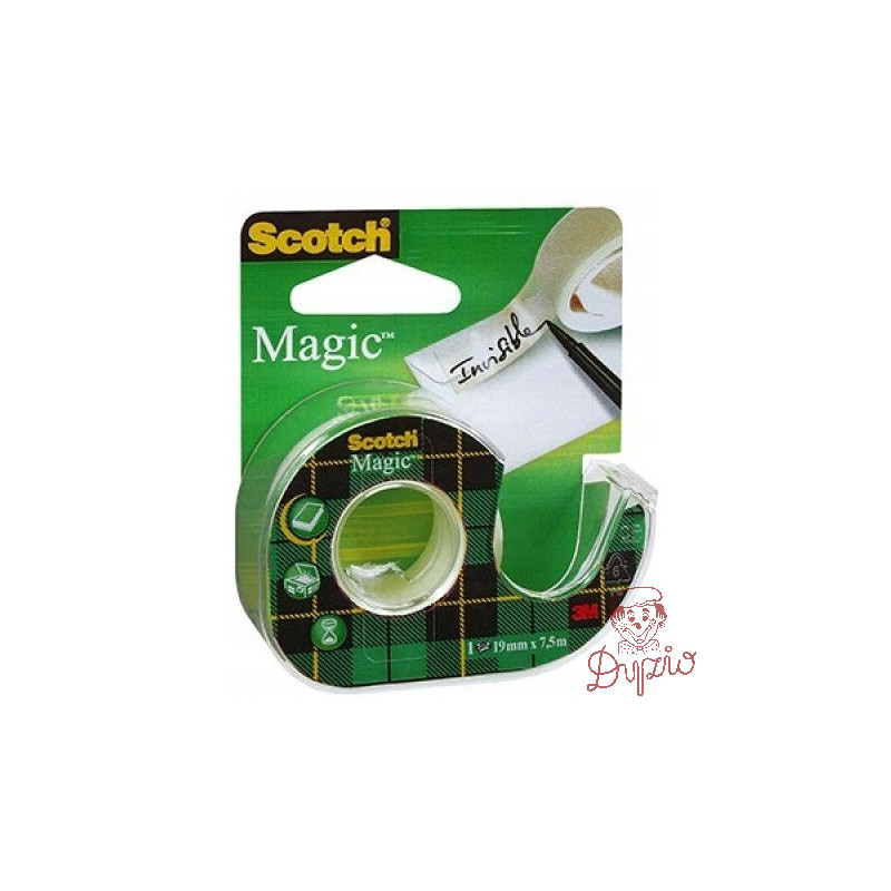 Taśma biurowa 19x7.6m matowa na podajniku 3M SCOTCH MAGIC 890-8-1975 UU005551005