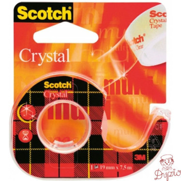 Taśma biurowa 19x7.5m przezroczysta podajnik 3M SCOTCH CLEAR 6-1975 UU005552839