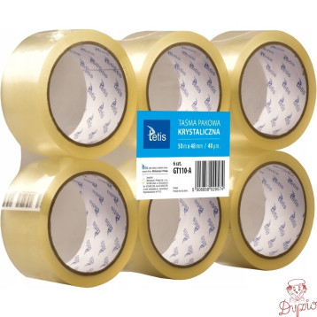 Taśma pakowa krystaliczna 48mmx50m GT110-A TETIS