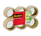 Taśma pakowa SCOTCH 371 (6szt) Hot-melt przezroczysta 48x66m 3M