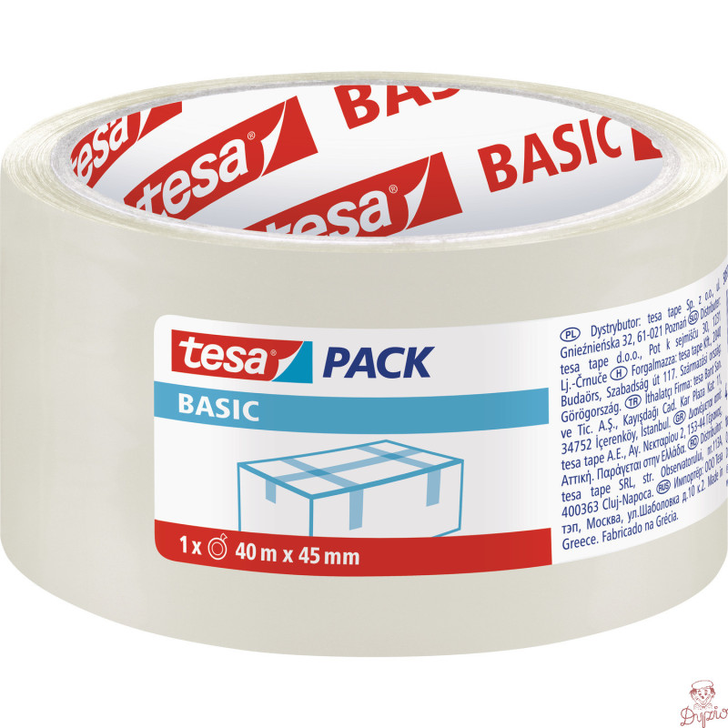 Taśma pakowa TESA BASIC 40m x55mm transparentna 58574-00000-00TS