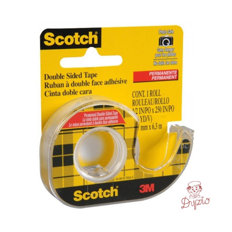 Taśma dwustronna przezroczysta 12,7mm x 6,3m na podajniku 3M SCOTCH 136D 70005232866