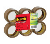 Taśma pakowa SCOTCH 371 (6szt) Hot-melt brązowa 48x66m 3M