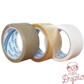 Taśma pakowa kauczuk biała 48x50m SOLVENT SMART 551/SM04