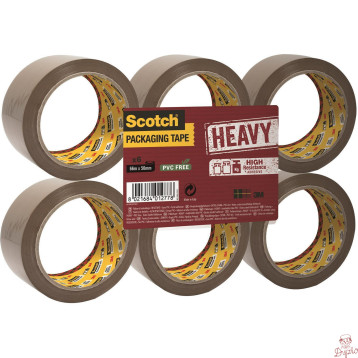 Taśma pakowa 3M 50x66 brązowa bardzo mocna SCOTCH HEAVY UU00526284