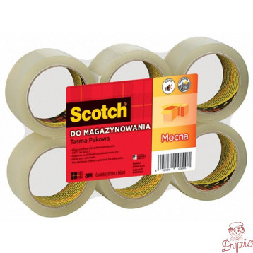 Taśma pakowa 3M 50x66 przezroczysta bardzo mocna SCOTCH HEAVY UU005262835