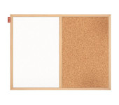 Tablica DUO korkowo-such-magn.60x40 rama drewniana MTD060040 MEMOBE