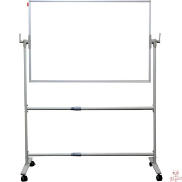 Tablica obrotowo-jezdna TELESCOPIC 180x120xh192cm dwustronnie suchościeralna-magnetyczna biała rama aluminiowa MTO18120 MEMOBE