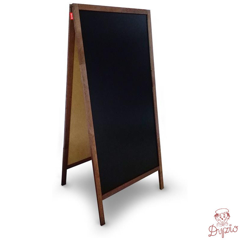 Potykacz kredowy 120x60cm czarny rama drewniana MTX060120.19.46.51 MEMOBE