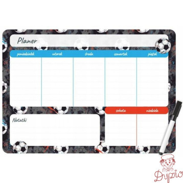 Planer magnetyczny na lodówkę Plan lekcji 35x25cm tygodniowy + marker PM-02-02 BIURFOL