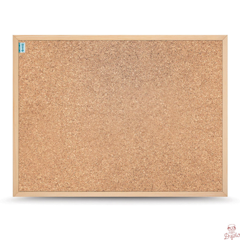Tablica korkowa 90x60cm rama drewniana MEMOBE SMART MSTC090060
