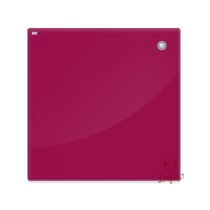 Tablica szklana magnetyczna 45x45cm czerwona 2X3 TSZ4545 R