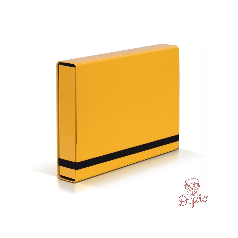 Teczka z gumką BOX CARIBIC jasno żółta 5cm 341/28 VAUPE