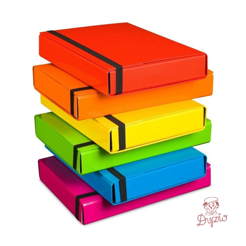 Teczka z gumką BOX CARIBIC różowa 5cm 341/11 VAUPE