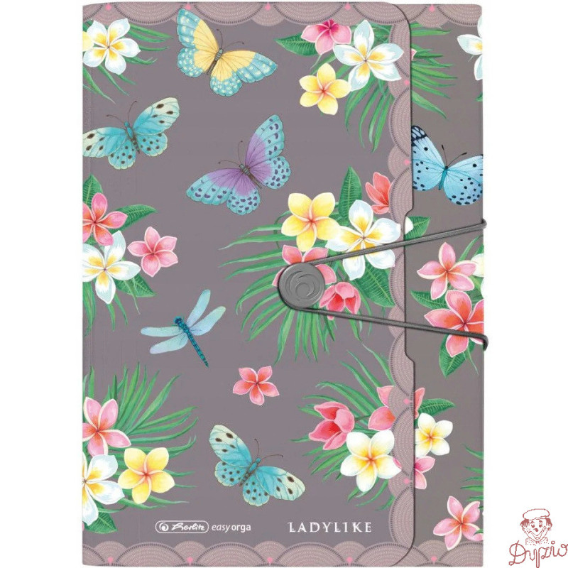 Teczka harmonijkowa na dokumenty A4 PP 12 przegródek LADYLIKE BUTTERFLIES 50044023 HERLITZ