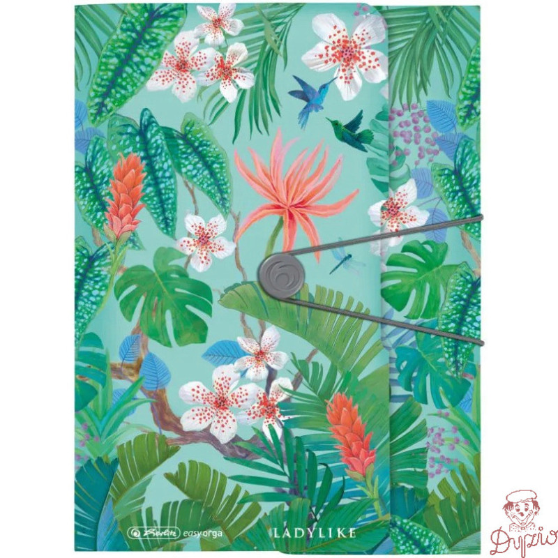 Teczka z gumką na dokumenty A4 PP LADYLIKE JUNGLE 50043996 HERLITZ