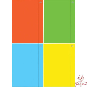 Teczka A5+ z gumką FLUO mix kol (10szt.) INTERDRUK