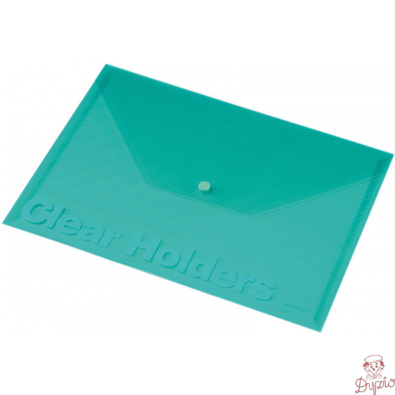 Teczka kopertowa A4 przezroczysta C330 zielona 0410-0016-04 Panta Plast