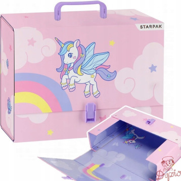 Teczka z rączką A4 9.5cm UNICORN STK 536857 STARPAK