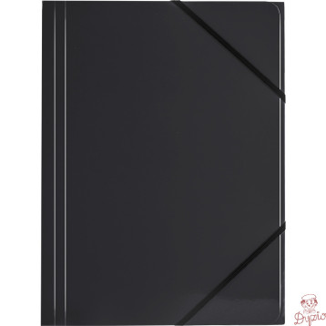 Teczka A4 z gumką na rogach czarna 350g. BT600-V TETIS