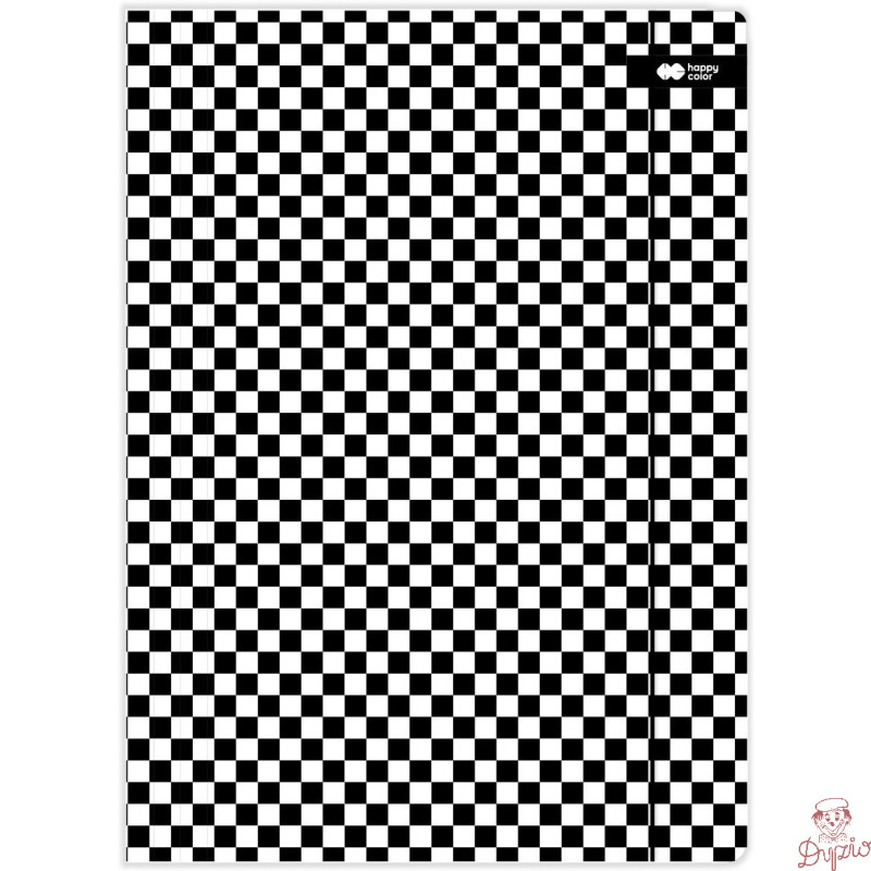 Teczka kartonowa z gumką SKATE szachownica mix 24x31cm HA 7621 2431-SK02 HAPPY COLOR