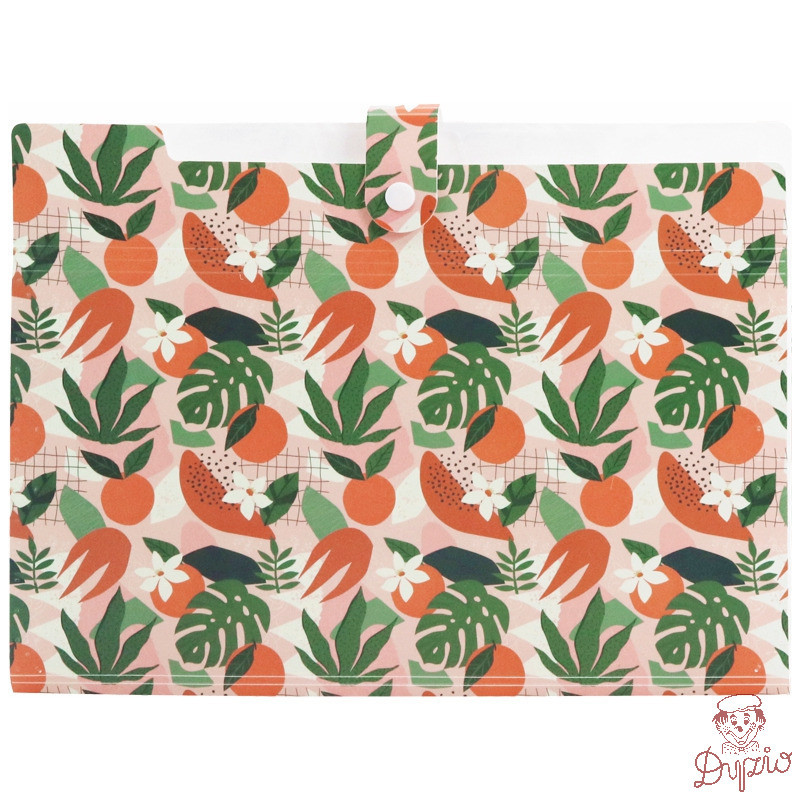Teczka harmonijkowa A4 PP 5 przegródek z nadrukiem TROPICAL THN-A4-43 BIURFOL