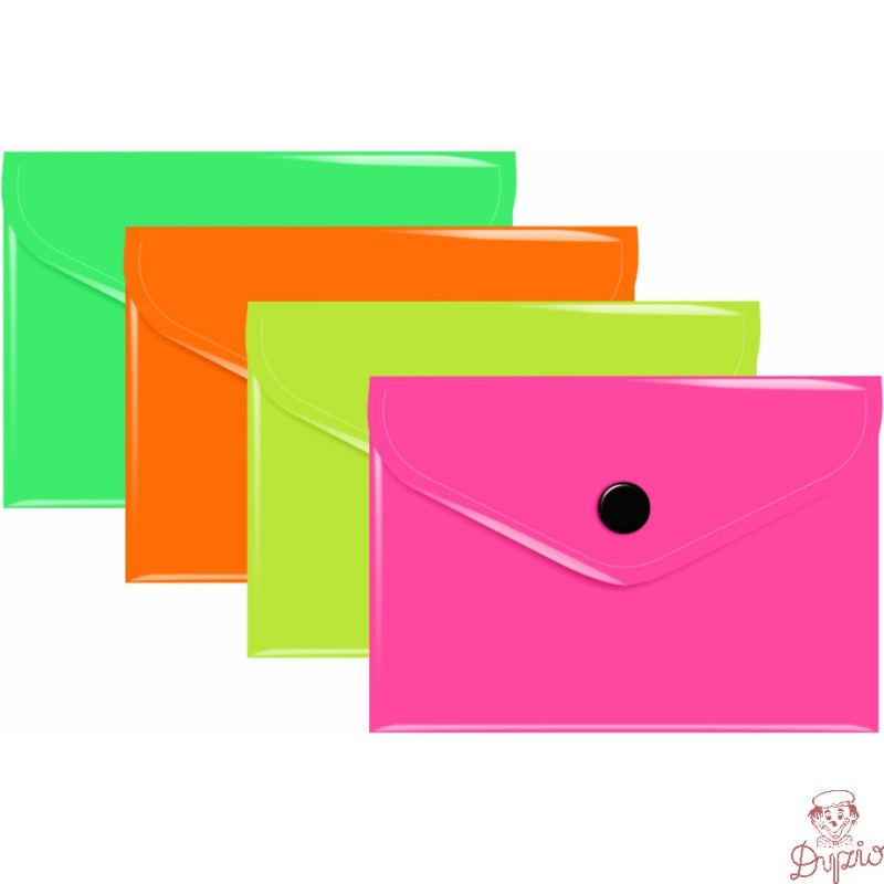 Teczka kopertowa A7 PP neonowa MIX (10szt) TK-NEON-A7 BIURFOL