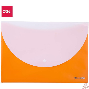 Teczka kopertowa na zatrzask A4 RIO pomarańczowa E38977 ORANGE DELI