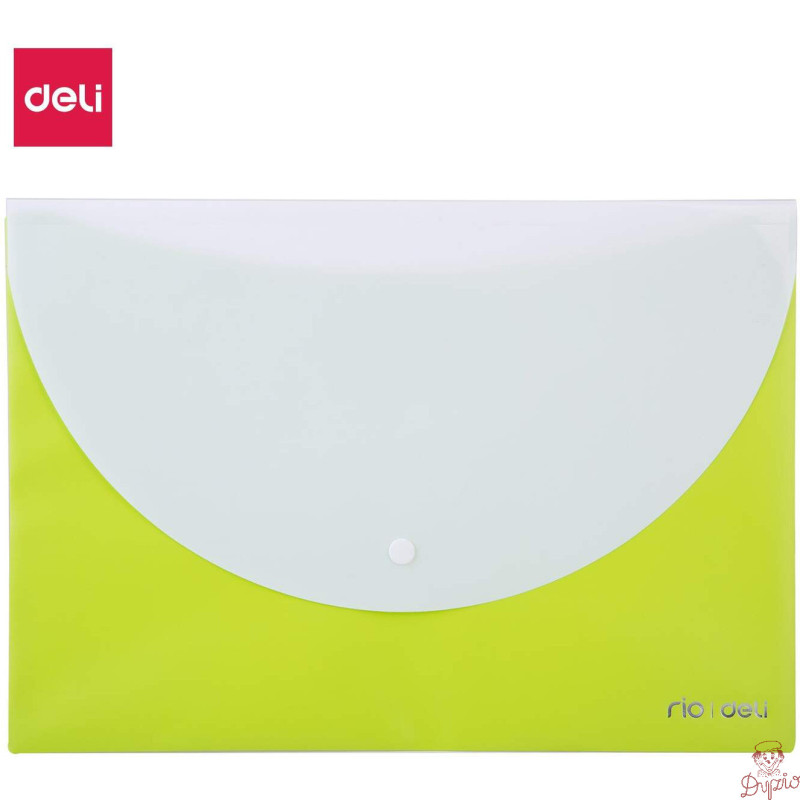 Teczka kopertowa na zatrzask A4 RIO zielona E38977 GREEN DELI