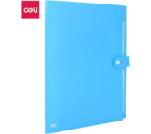 Teczka zatrzaskowa A4 8-przegródek RIO niebieska EB40102 BLUE DELI