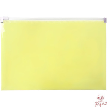 Teczka na dokumenty A5 na suwak PP pastelowy żółty TSP-A5-03 BIURFOL