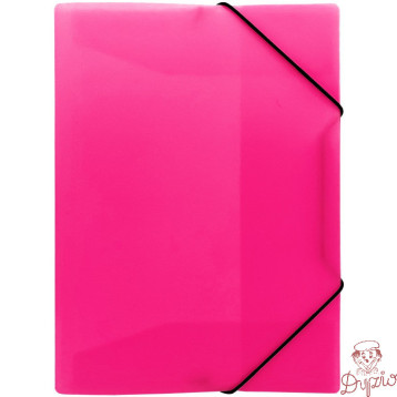 Teczka z gumką na dokumenty A4 PP neonowy różowy TG-NEON-A4-01 BIURFOL