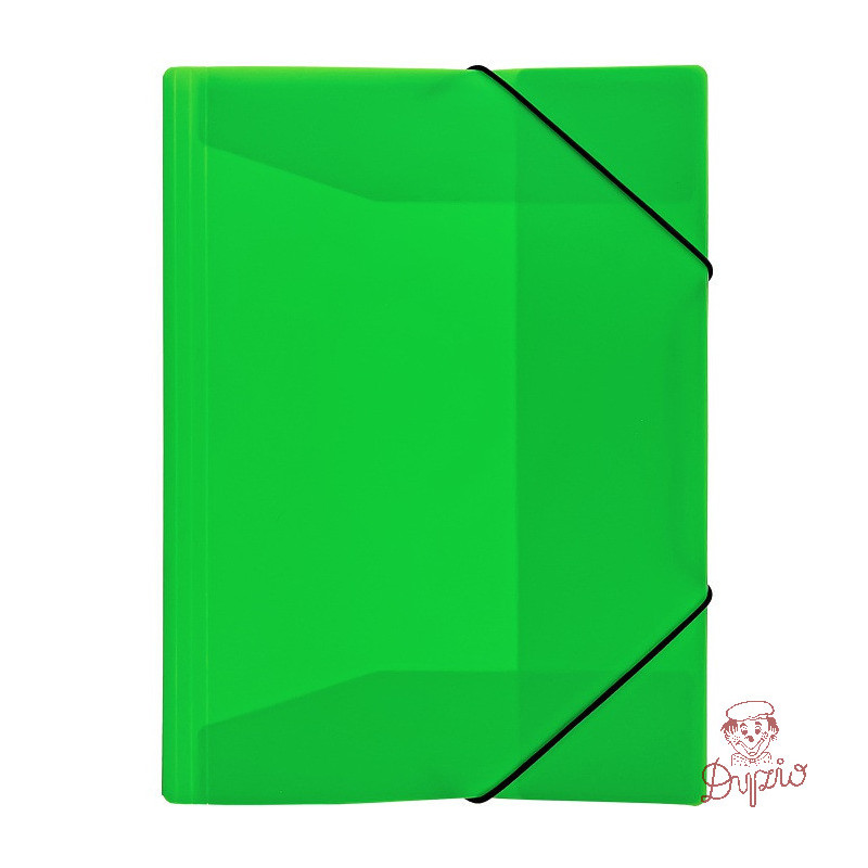 Teczka z gumką A4 PP neon zielony TG-NEON-A4-03 BIURFOL
