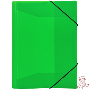 Teczka z gumką A4 PP neon zielony TG-NEON-A4-03 BIURFOL