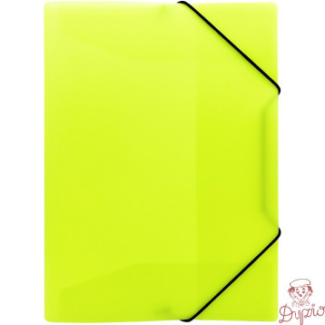 Teczka z gumką na dokumenty A4 PP neonowy żółty TG-NEON-A4-02 BIURFOL