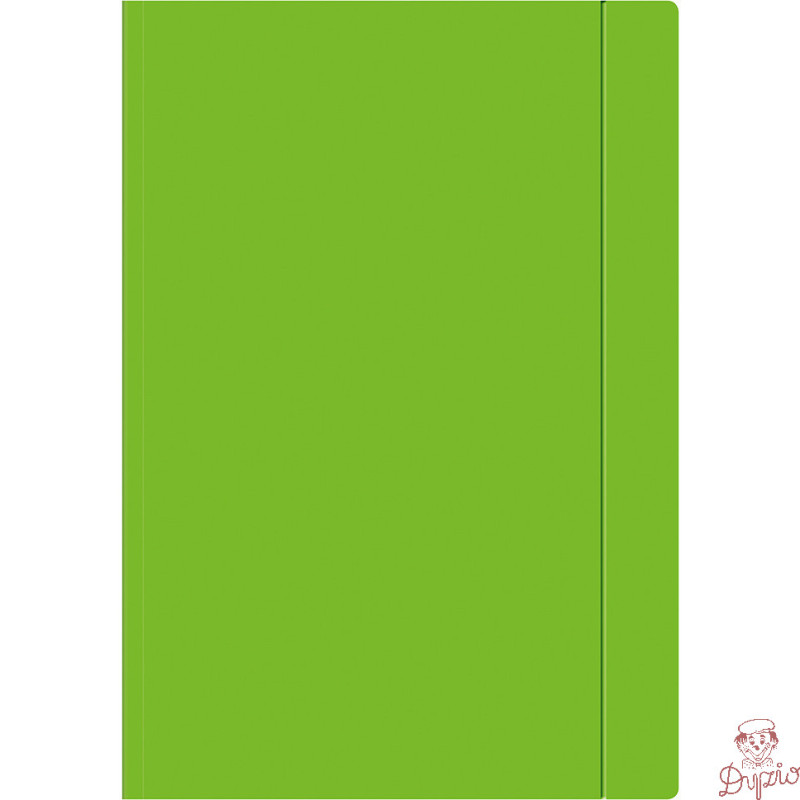 Teczka z gumką A4+ FLUO zielona INTERDRUK