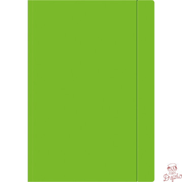 Teczka z gumką A4+ FLUO zielona INTERDRUK