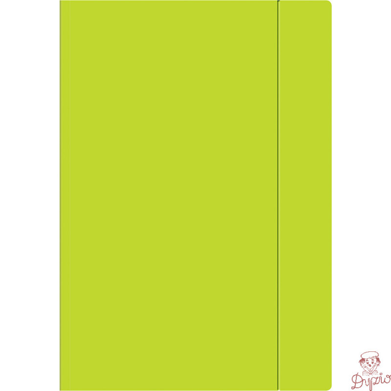 Teczka z gumką A4+ FLUO limonkowa INTERDRUK