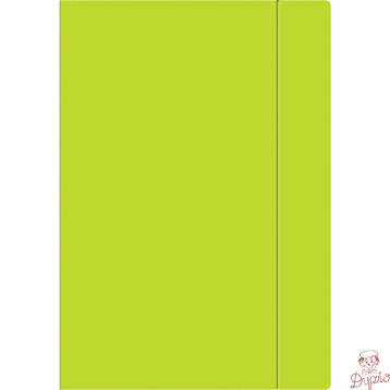 Teczka z gumką A4+ FLUO limonkowa INTERDRUK