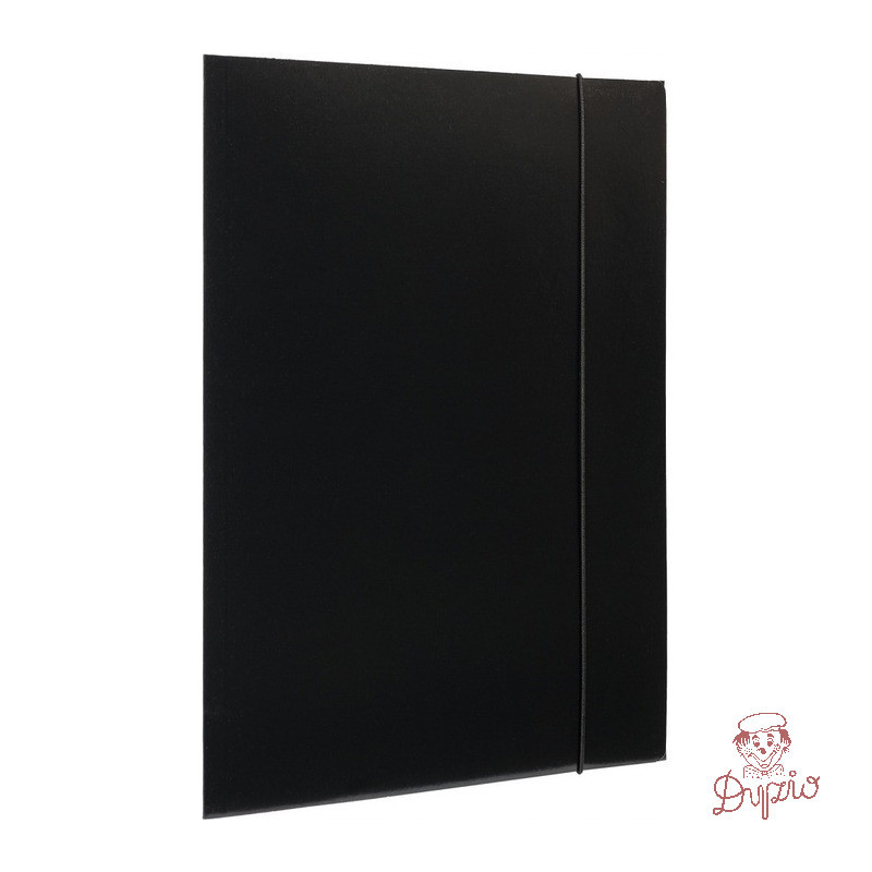 Teczka z gumką NATUNA A4 lakierowana czarna 390g (21235)