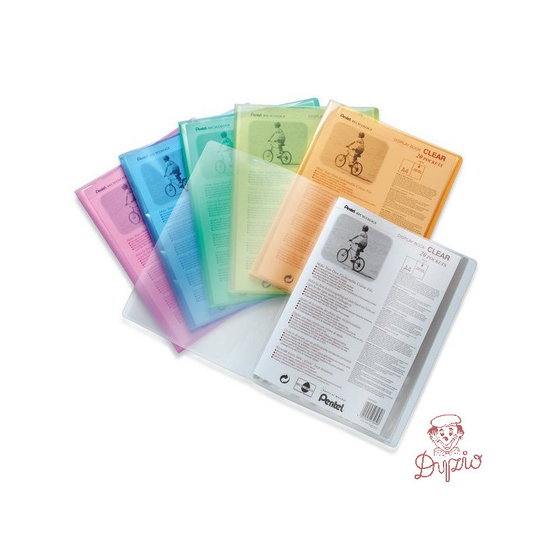 Album ofertowy A4 30kieszeni zielony DCF243D CLEAR PENTEL RECYCOLOGY