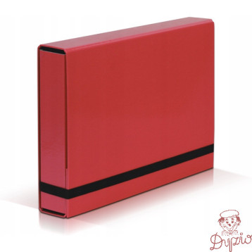 Teczka z gumką BOX CARIBIC czerwona 5cm 341/21 VAUPE