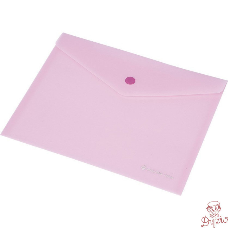 Teczka kopertowa A5 FOKUS przezroczysta różowa 0410-0036-13 Panta Plast