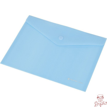 Teczka kopertowa DL FOKUS przezroczysta niebieska 0410-0037-03 Panta Plast